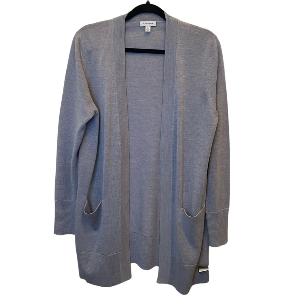 Nordstrom Merino wool blend Grey Cardigan - M